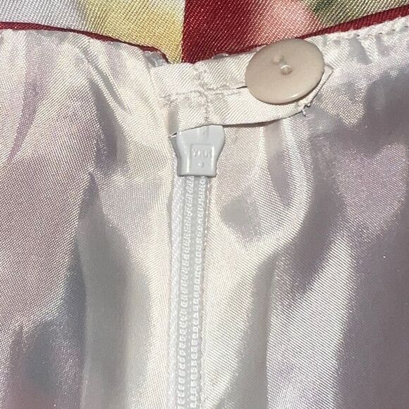 Talbots Multicolor Silk Skirt Water Color Floral Lined A-Line Size 6 EUC - Picture 6 of 6